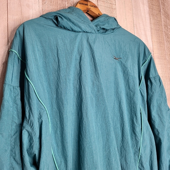 Reebok Teal Pullover Jacket Windbreaker. Size Small - Picture 2 of 12